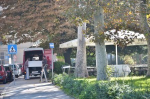 Uklanjanje terase restorana Il Padrino (Foto: Ivan Katalinić / Antena Zadar)