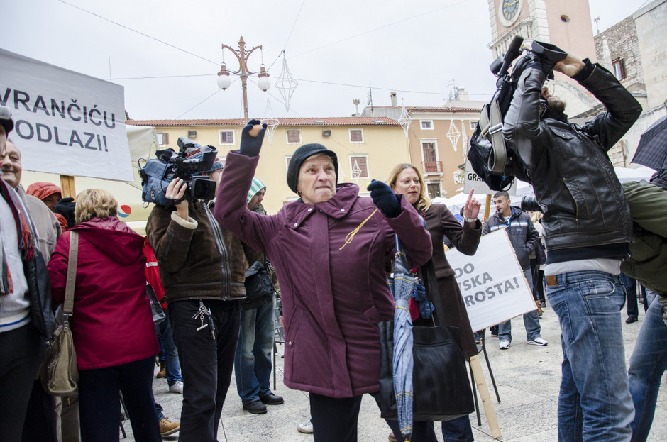 Prosvjed stanara Galićevih zgrada (Foto: Ivan Katalinić / Antena Zadar)