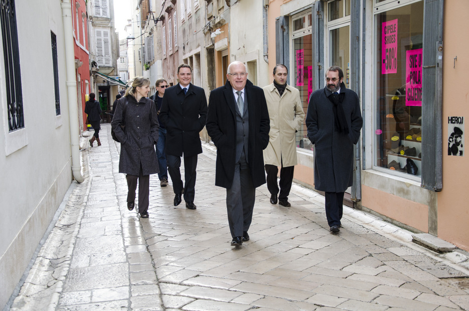 Gradonačelnik Zvonimir Vrančić sa suradnicima (Foto: Ivan Katalinić / Antena Zadar)