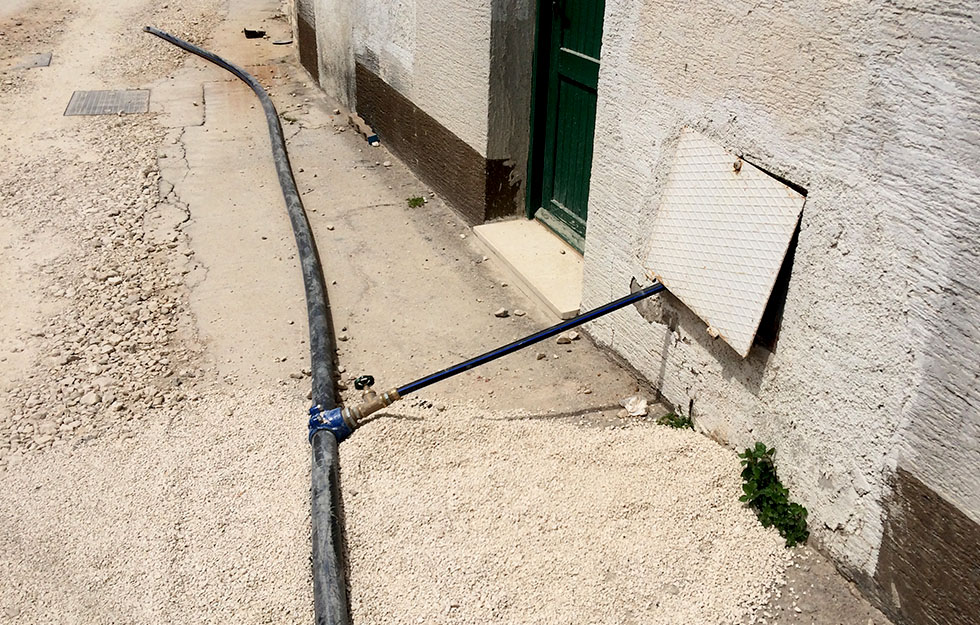 Radovi na vodovodu u Sukošanu - spoj na šahtu