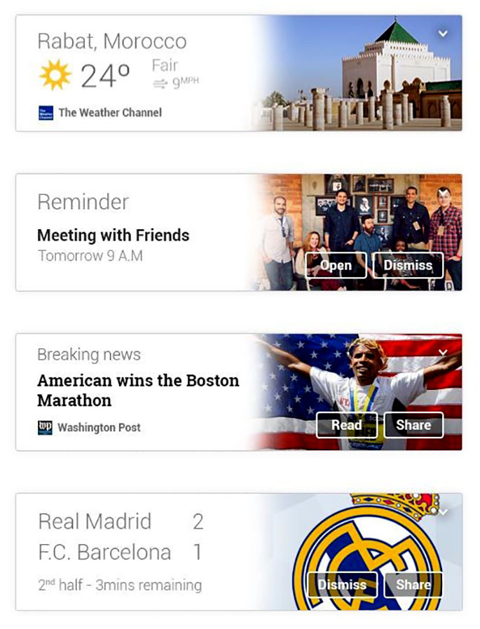Facebook - Google Now