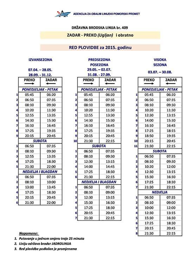 Brodska linija 409 od 07.04.2015.