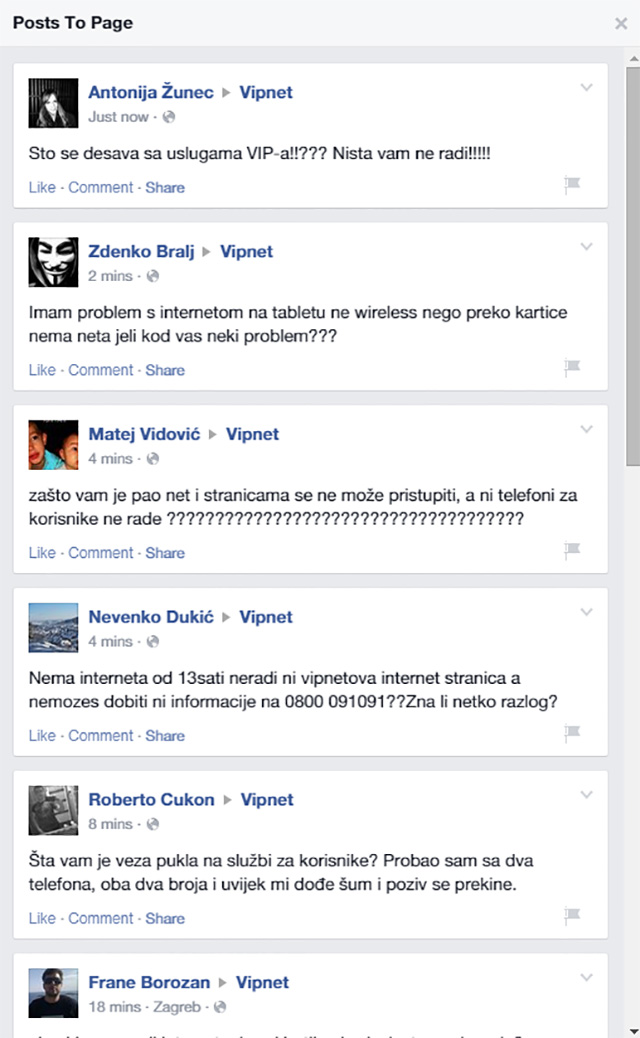 Vipnet Facebook poruke