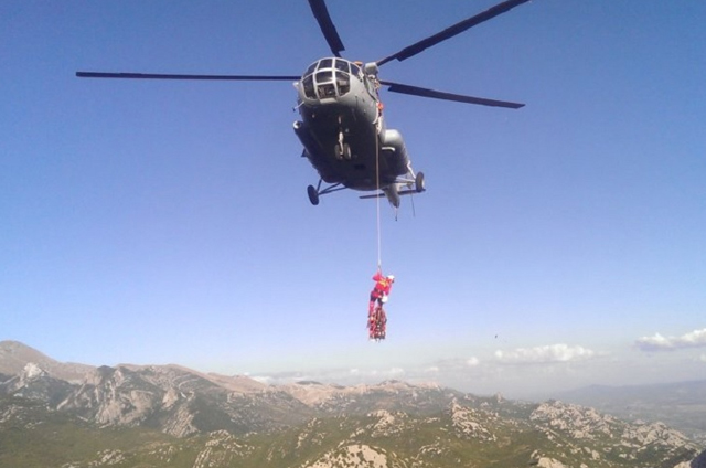 Intervencija HGSS, helikopter