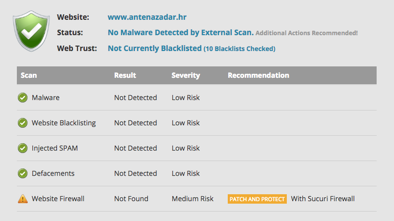 Antena Zadar - sigurnost okej