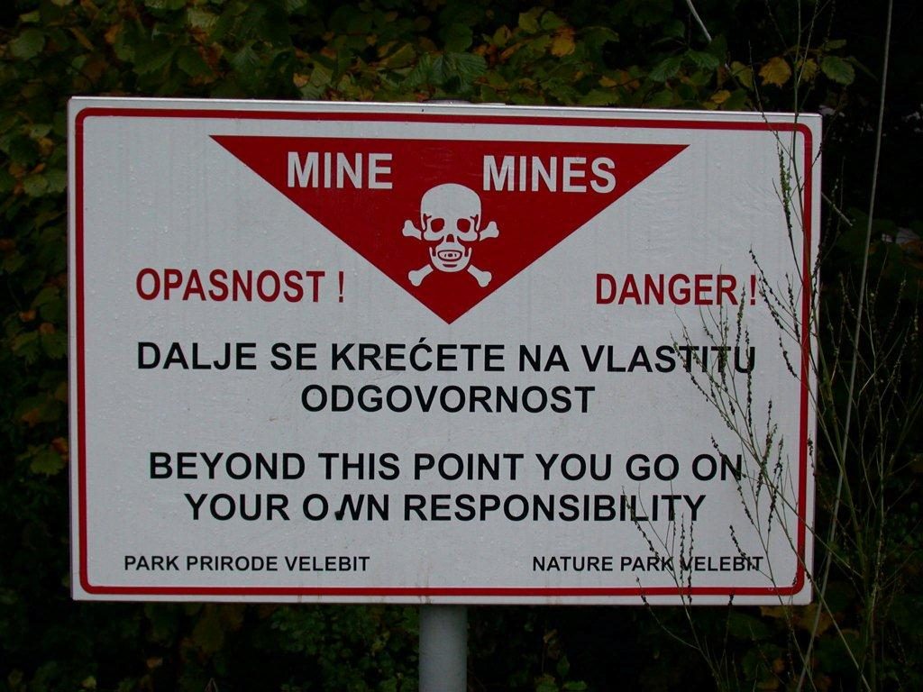 Mine, razminiranje, razminiravanje, minski sumnjivo područje