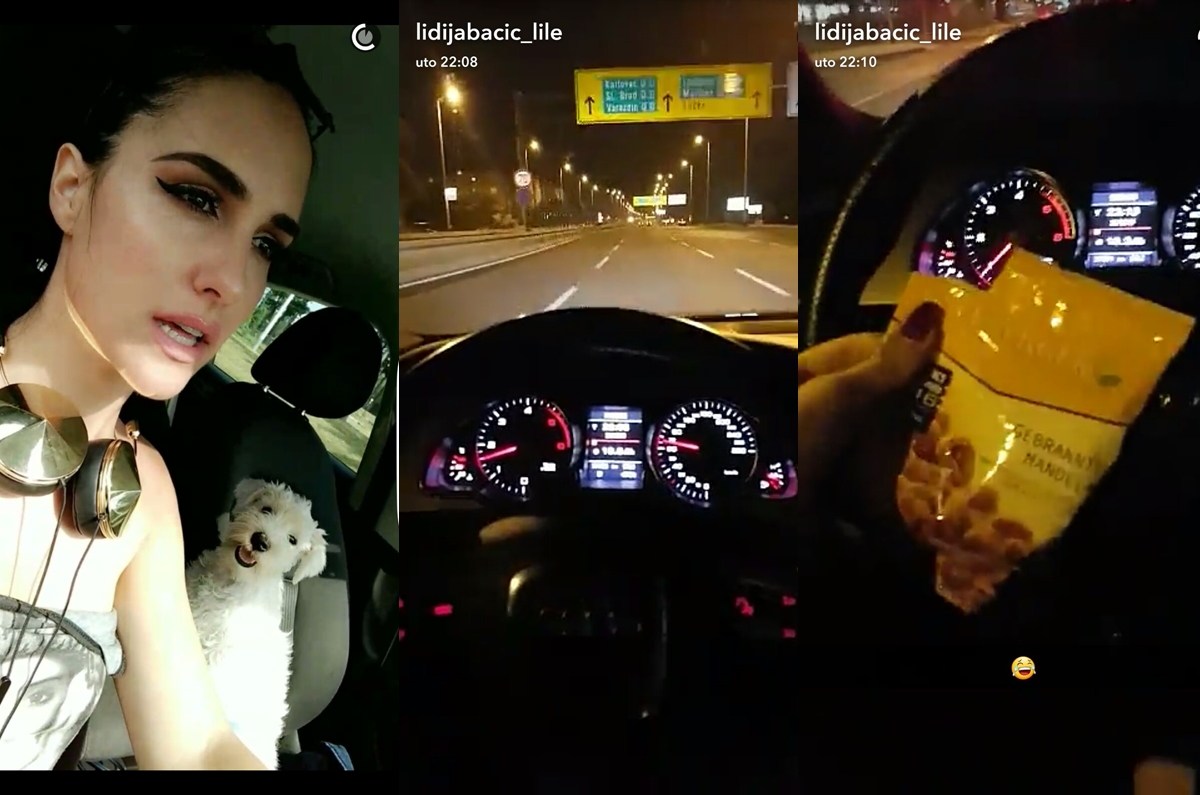 Lana Jurčević, Lidija Bačić, Snapchat prekršaji