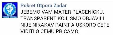 Pokret otpora Zadar - laganje