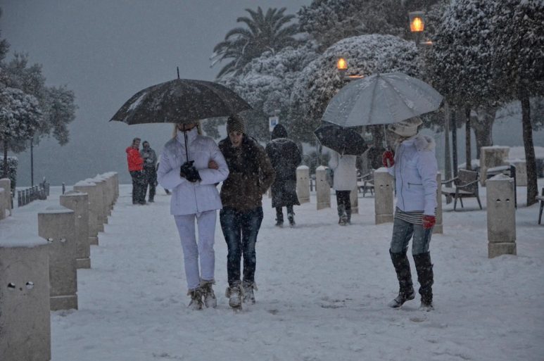 Snijeg u Zadru (Foto: Ivan Katalinić / Antena Zadar)