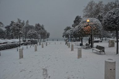 Snijeg u Zadru (Foto: Ivan Katalinić / Antena Zadar)
