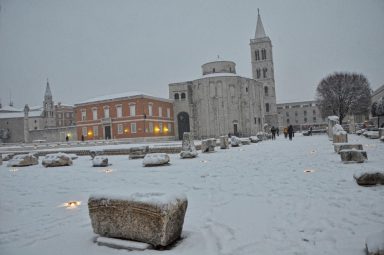Snijeg u Zadru (Foto: Ivan Katalinić / Antena Zadar)