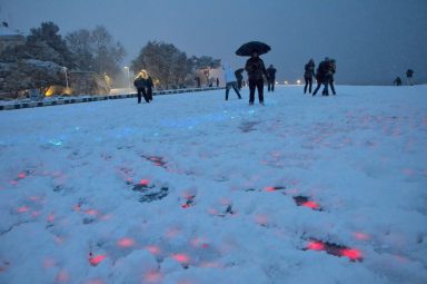 Snijeg u Zadru, pozdrav suncu (Foto: Ivan Katalinić / Antena Zadar)