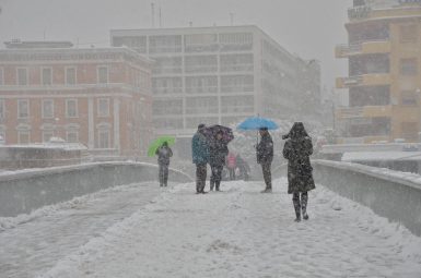 Snijeg u Zadru (Foto: Ivan Katalinić / Antena Zadar)