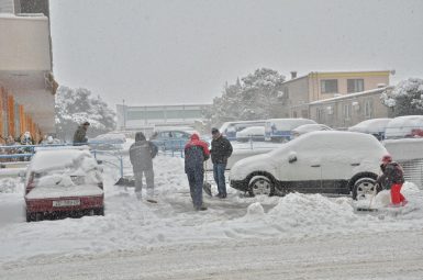 Snijeg u Zadru (Foto: Ivan Katalinić / Antena Zadar)