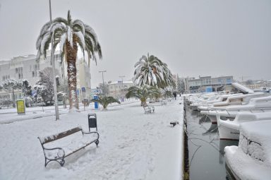 Snijeg u Zadru (Foto: Ivan Katalinić / Antena Zadar)