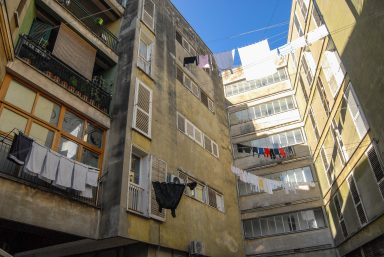 tiramol, poluotok,stanovi,zgrada, roba, susenje robe