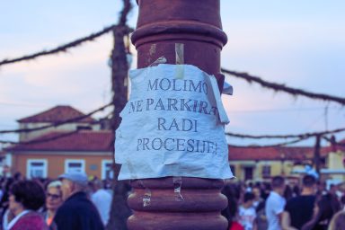 ne parkiraj, procesija u arbanasima, blagdan gospe loretske u arbanasima