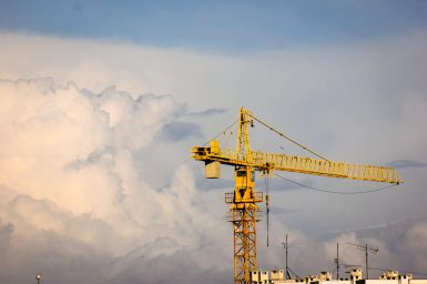 dizalica, kran, vrijeme, vremenska prognoza, oblaci, ljeto, građevina, bauštela