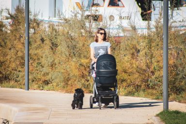 mama , samohrana majka, roditelj, beba, dijete, kucni ljubimac, pas