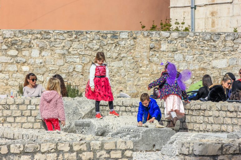 maskare, karneval, djeca, klinci, mladi