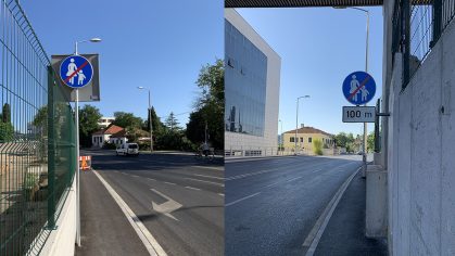 cesta, prometni znak kod kod poliklinike