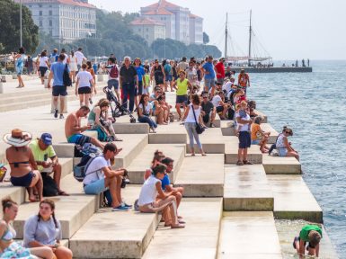 morske orgulje, zadar, turizam, turisti, sezona, kupanje, turisticka sezona, dolasci, nocenja