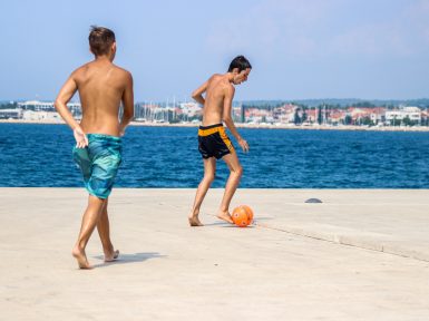 nogomet, ljeto, djeca, mladi